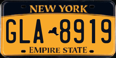 NY license plate GLA8919