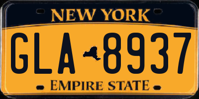 NY license plate GLA8937