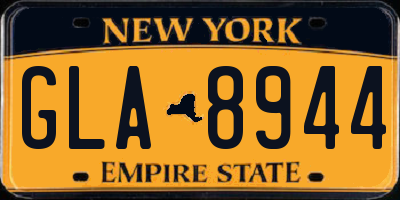 NY license plate GLA8944