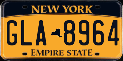NY license plate GLA8964