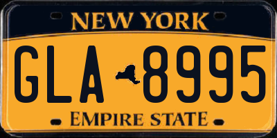NY license plate GLA8995