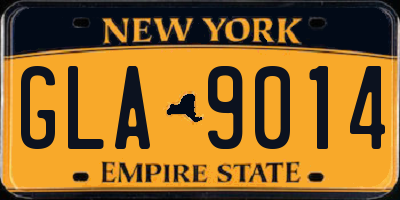 NY license plate GLA9014