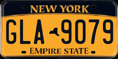 NY license plate GLA9079