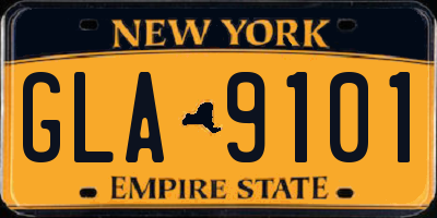 NY license plate GLA9101