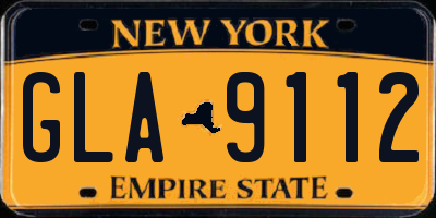 NY license plate GLA9112