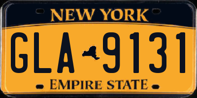 NY license plate GLA9131