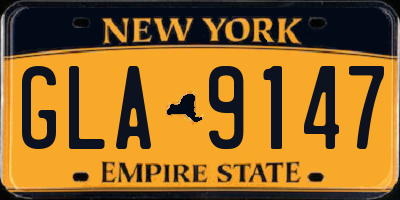 NY license plate GLA9147