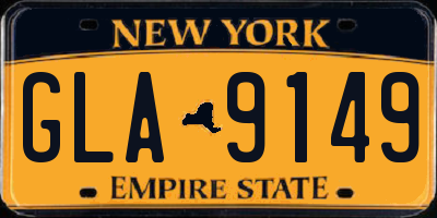NY license plate GLA9149