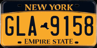 NY license plate GLA9158
