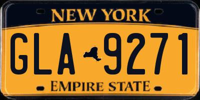 NY license plate GLA9271