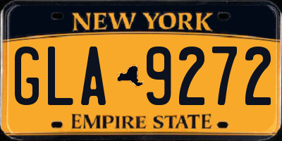 NY license plate GLA9272