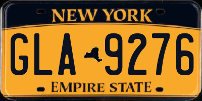 NY license plate GLA9276