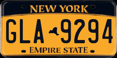 NY license plate GLA9294