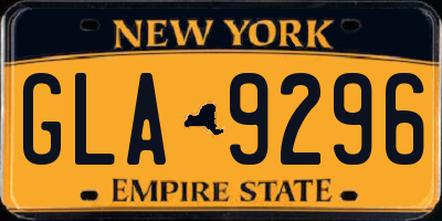 NY license plate GLA9296
