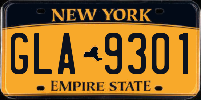 NY license plate GLA9301