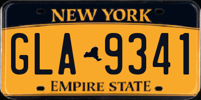 NY license plate GLA9341