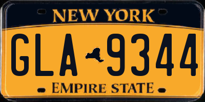 NY license plate GLA9344