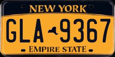 NY license plate GLA9367