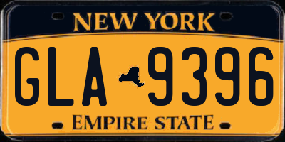 NY license plate GLA9396