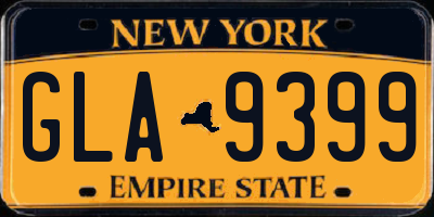 NY license plate GLA9399