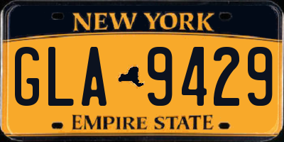 NY license plate GLA9429