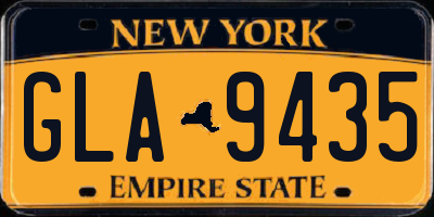 NY license plate GLA9435