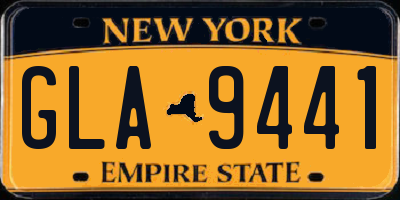 NY license plate GLA9441