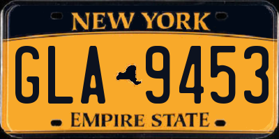 NY license plate GLA9453