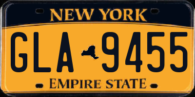 NY license plate GLA9455