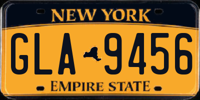 NY license plate GLA9456
