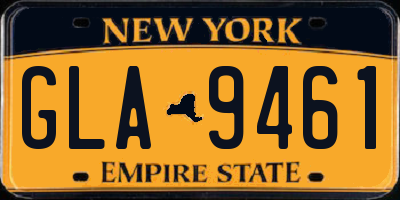 NY license plate GLA9461
