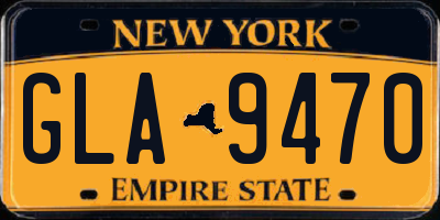 NY license plate GLA9470