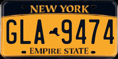 NY license plate GLA9474
