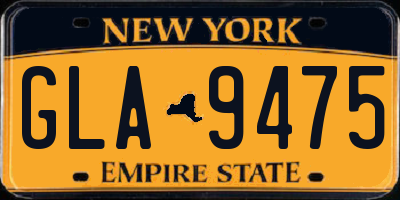 NY license plate GLA9475