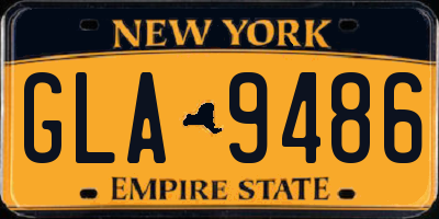 NY license plate GLA9486