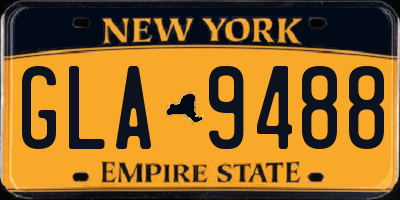NY license plate GLA9488