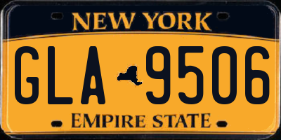 NY license plate GLA9506
