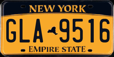 NY license plate GLA9516