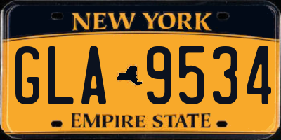 NY license plate GLA9534