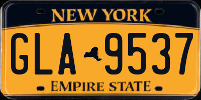 NY license plate GLA9537
