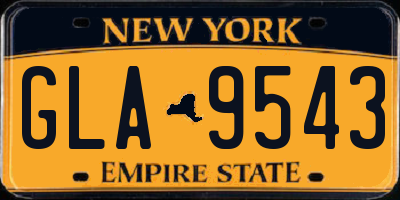 NY license plate GLA9543