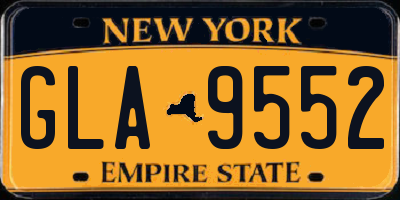 NY license plate GLA9552