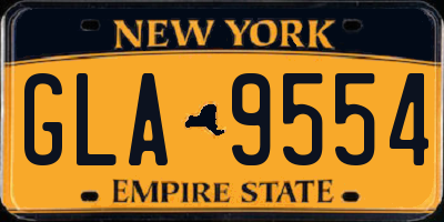 NY license plate GLA9554