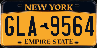 NY license plate GLA9564