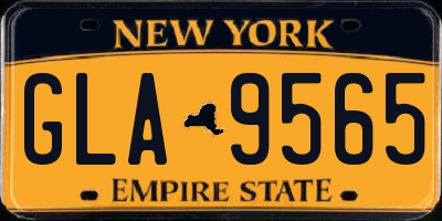 NY license plate GLA9565