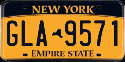 NY license plate GLA9571