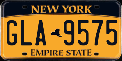 NY license plate GLA9575