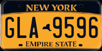 NY license plate GLA9596