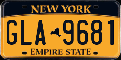 NY license plate GLA9681