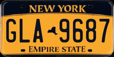 NY license plate GLA9687